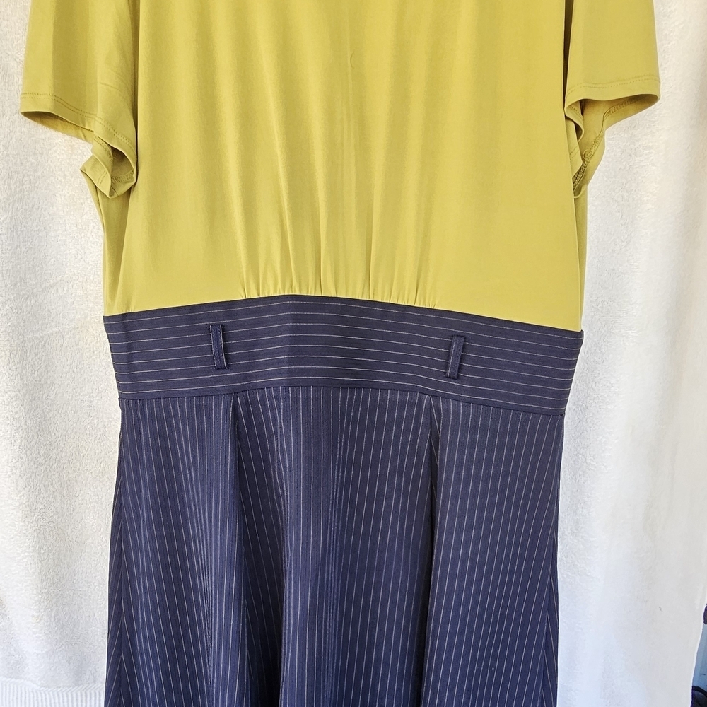Two-Tone Button-Up Dress - Picture 4 of 11